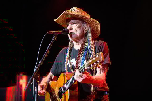 Willie Nelson performs during the 2017 Outlaw Music Festival at the Joe Louis Arena on July 8, 2017 in Detroit, Michigan.