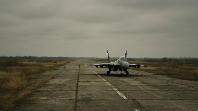 An artificial intelligence (AI)-generated image depicting a fighter plane on an airstrip. (Representative Photo)