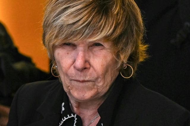 Michèle dite Mimi Marchand lors de son arrivée au tribunal de Paris le 26 mai 2025