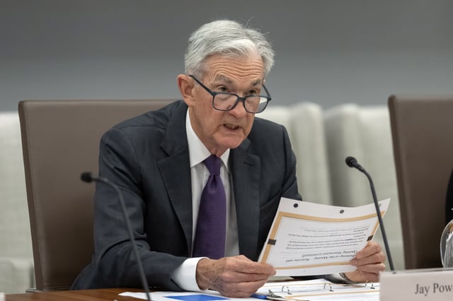 Federal Reserve Chairman Jerome Powell speaks during an open meeting of the Board of Governors at the Federal Reserve, Wednesday, June 25, 2025, in Washington. (AP Photo/Mark Schiefelbein)