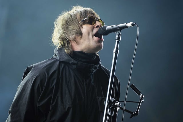 Liam Gallagher performs at the Reading Music Festival in England on Aug. 29, 2021. Oasis frontman Liam Gallagher took note of the Green Day fan playing “Wonderwall,” commenting on X, “Best song of the night.”