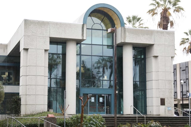 The Solano County Superior Courthouse is seen in Fairfield. A Bay Area attorney and former Oakland school board member was arrested after allegedly trying to bring contraband into the Solano County Jail. 