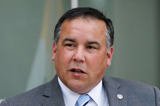 FILE - Columbus Mayor Andrew Ginther speaks during a news conference, Sept. 23, 2021, in Columbus, Ohio. (AP Photo/Jay LaPrete, File)