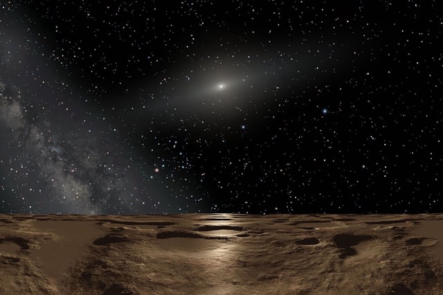 © This is an artist's impression of noontime on Sedna, the farthest known planetoid from the Sun. Credit: NASA