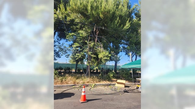 Spectrum and Los Angeles police are searching for at least one suspect who cut fiber-optic wires in Van Nuys, leading to internet outages in Los Angeles and Ventura counties on Sunday, June 15. (Photo courtesy of Spectrum)