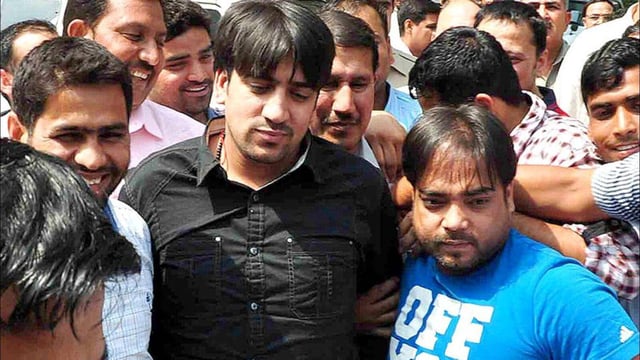 Neeraj Bawana after his arrest in 2015. (HT Archive)