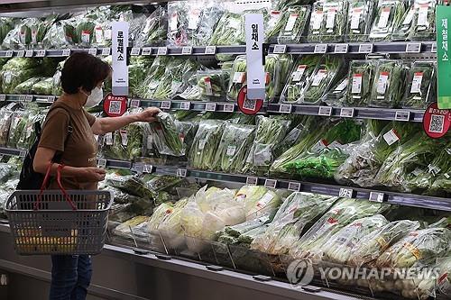 A woman shops at a major discount chain store in Seoul on June 30, 2025. (Yonhap)