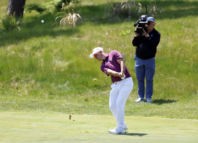 Golf - LIV Golf - Korea - Jack Nicklaus Golf Course, Incheon, South Korea - May 4, 2025 Ripper GC's Lucas Herbert in action during the final round REUTERS/Kim Soo-Hyeon