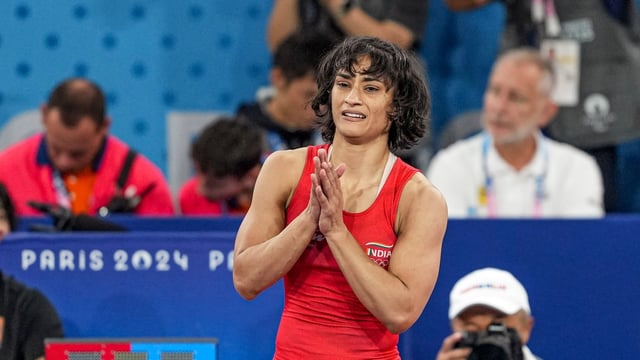 Vinesh Phogat during the 2024 Paris Olympics
