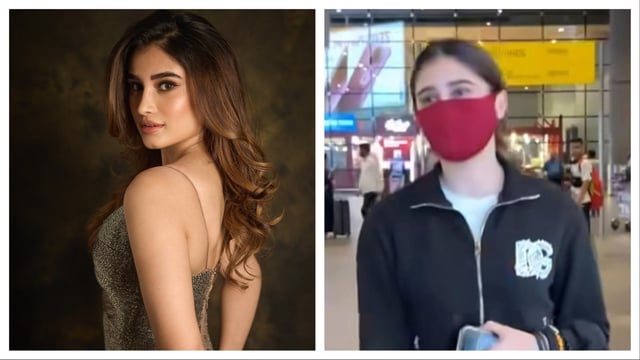 Rasha kept things simple, wearing a black jogger suit paired with a red mask.