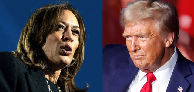 Die damaligen Rivalen um das Amt: Kamala Harris und der heutige US-Präsident Donald Trump