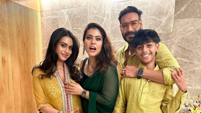 Kajol and Ajay Devgn with their kids: Nysa, and Yug.