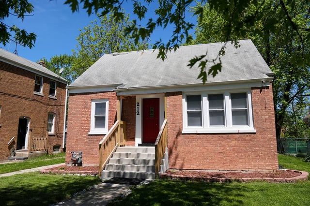 Pope Leo XIV's childhood home in Dolton, Illinois, is seen on May 9.