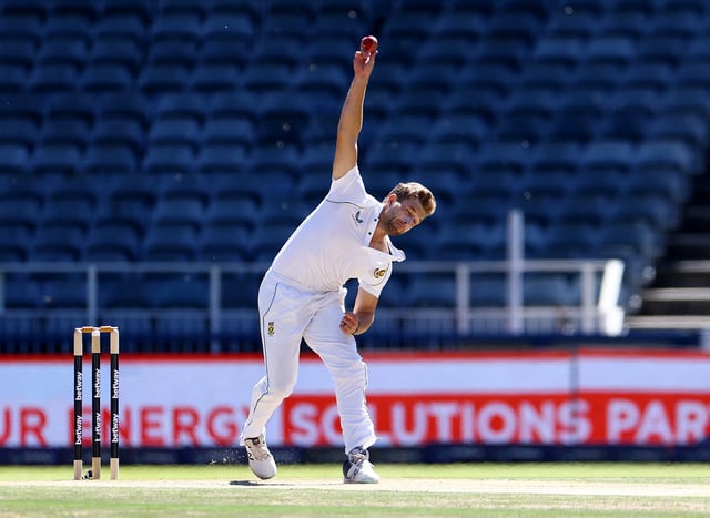 Cricket - Second Test - South Africa v West Indies - Wanderers Stadium, Johannesburg, South Africa - March 9, 2023 South Africa's Wiaan Mulder in action REUTERS/Siphiwe Sibeko/File Photo