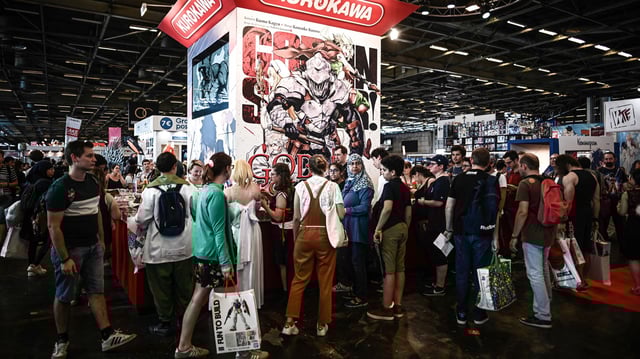 Des visiteurs se pressent dans les couloirs de Japan Expo, en 2019, au Parc des expositions Paris-Nord Villepinte.