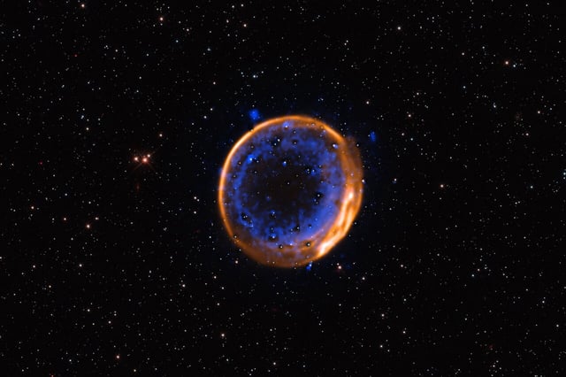 Credit: ESO/P. Das et al. Background stars (Hubble): K. Noll et al.