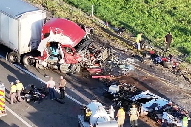 A truck driver is facing six counts of manslaughter in connection with a deadly crash on Interstate 20 in Kaufman County, Texas this past weekend.