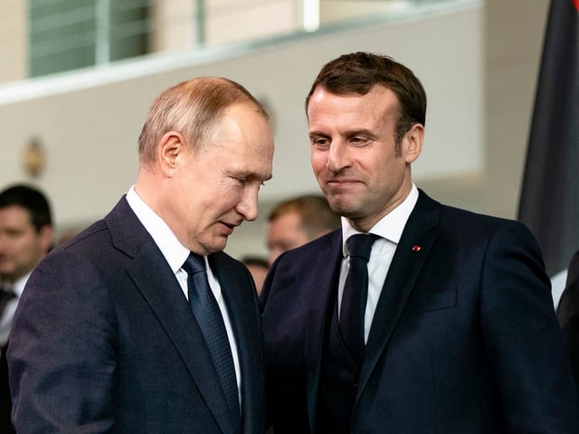 Wladimir Putin und Emmanuel Macron führten ein mehrstündiges Telefongespräch.