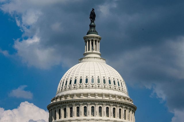 US Capitol dome on June 29, 2025, as US President Donald Trump's Big Beautiful Bill continues through the Senate. US senators debated into the early hours of Sunday Donald Trump's "big beautiful" spending bill, a hugely divisive proposal that would deliver key parts of the US president's domestic agenda while making massive cuts to social welfare programs. (Photo by Jim WATSON / AFP) (Photo by JIM WATSON/AFP via Getty Images)          