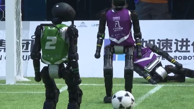 Robots playing football