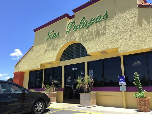 The Blanco Road location of Las Palapas. The restaurant chain&#39;s founder, Edward &#34;Ron&#34; Acosta, was stabbed to death on Tuesday by a nephew, authorities said.