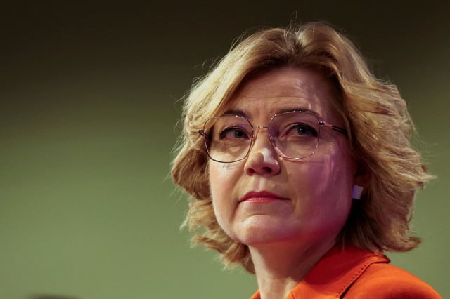 Executive Vice-president of the European Commission for Technological Sovereignty, Security and Democracy Henna Virkkunen holds a press conference after the European Commission College meeting in Brussels, Belgium January 15, 2025. REUTERS/Johanna Geron/File Photo