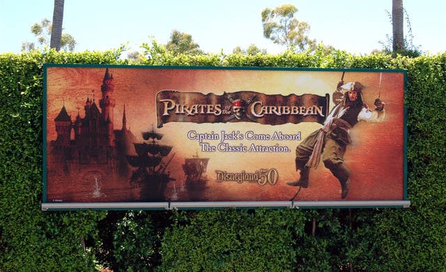 Pirates of the Caribbean Sign at Disneyland.