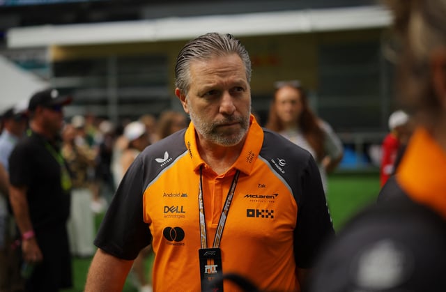 Formula One F1 - Miami Grand Prix - Miami International Autodrome, Miami, Florida, United States - May 4, 2025 McLaren chief executive Zak Brown arrives before the race REUTERS/Brian Snyder/File Photo