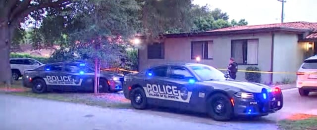 Miami-Dade police at the scene of a drowning in El Portal, Fla., on July 2, 2025.