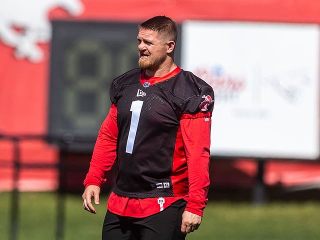  Calgary Stampeders linebacker Adam Bighill was photographed during practice at McMahon Stadium on Wednesday, July 2, 2025.