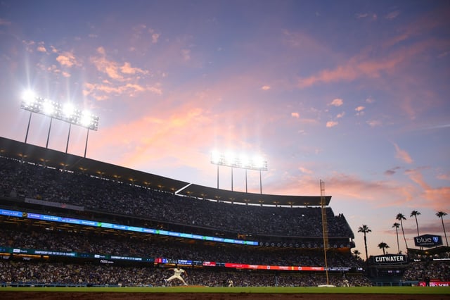 Dodgers starting pitcher Clayton Kershaw throws to the plate during the fourth inning of their game against the San Francisco Giants on Saturday night, June 14, 2025, at Dodger Stadium. (AP Photo/Jessie Alcheh)