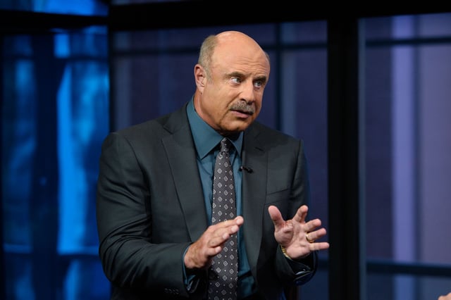 UNIVERSAL CITY, CA - SEPTEMBER 09:  Dr Phil visits "Extra" at Universal Studios Hollywood on September 9, 2015 in Universal City, California.  (Photo by Noel Vasquez/Getty Images)