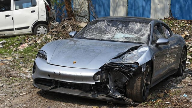 The minor, allegedly intoxicated at the time, had driven a Porsche into two young IT professionals - Aneesh Awadhiya and Ashwini Koshta - hailing from Madhya Pradesh, killing them instantly in the Kalyani Nagar area. (HT FILE)