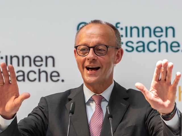 Bundeskanzler Friedrich Merz a, Mittwoch bei der Initiative „Chef:innensache”

