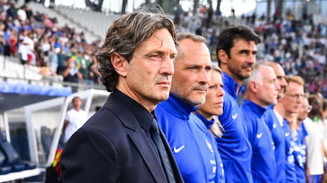 Laurent Bonadei avant le match de préparation à l’Euro 2025 entre la France et le Brésil.