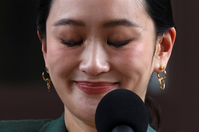 Thailand's Prime Minister Paetongtarn Shinawatra reacts, after Thailand's Constitutional Court suspended her from duty pending a case seeking her dismissal, at the Government House in Bangkok, Thailand, July 1, 2025. REUTERS/Athit Perawongmetha/File photo