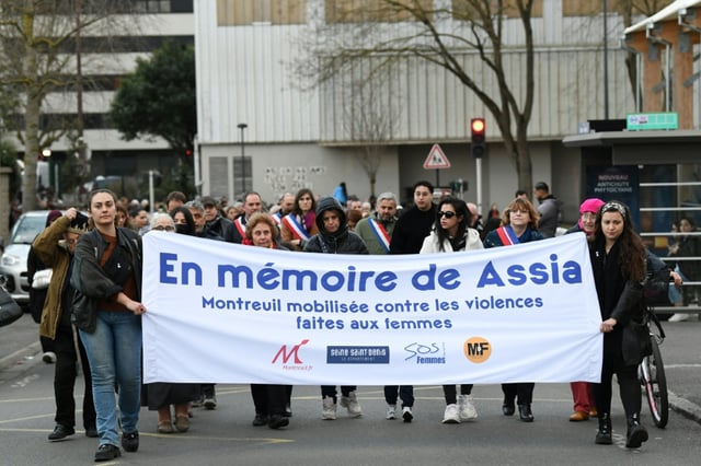 Une marche en hommage à Assia, à Montreuil près de Paris, le 21 mars 2023