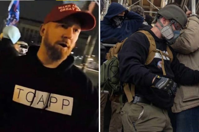 Edward Kelley pictured at the January 6 riots in images provided by the FBI.