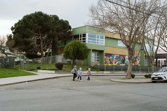 Students walk in front of Martin Luther King Middle School in San Francisco. “These funds... are especially critical in supporting our most vulnerable and at-risk students,” says SFUSD spokesperson Laura Dudnick.