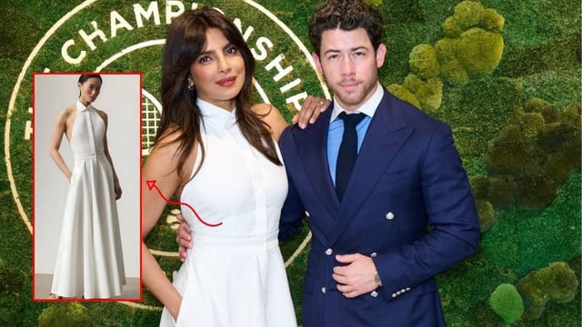 Priyanka Chopra Defines Tennis Chic To The Ground In Ralph Lauren's Cotton Day Dress At Wimbledon | Image: X