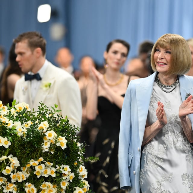 Vogue Editor-in-Chief Anna Wintour arrives for the 2025 Met Gala at the Metropolitan Museum of Art on May 5, 2025, in New York. The Gala raises money for the Metropolitan Museum of Art's Costume Institute. The 2025 Met Gala is themed "Tailored for You," aligning with the Costume Institute's exhibition, "Superfine: Tailoring Black Style," set to open to the public on May 10. (Photo by Angela WEISS / AFP) (Photo by ANGELA WEISS/AFP via Getty Images)