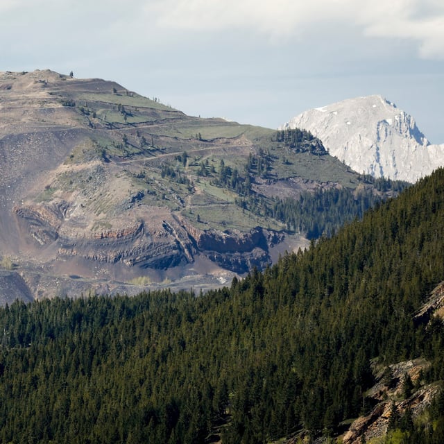 The Grassy Mountain Coal Project north of Blairmore, Alta., in June 2024.