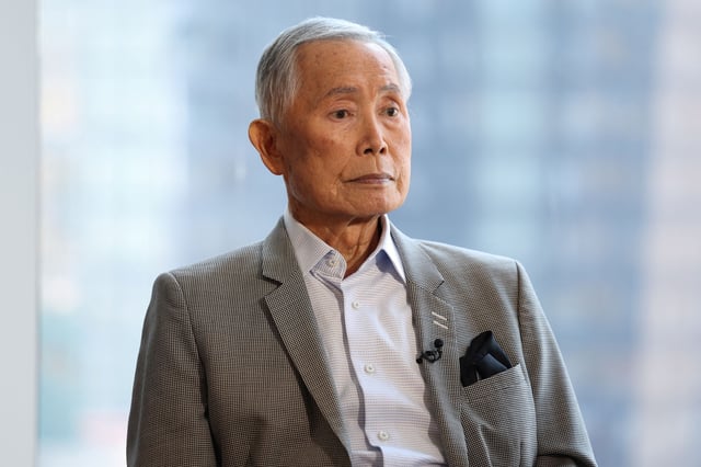 Actor and activist George Takei looks on during an interview with Reuters in New York City, U.S., June 4, 2025.