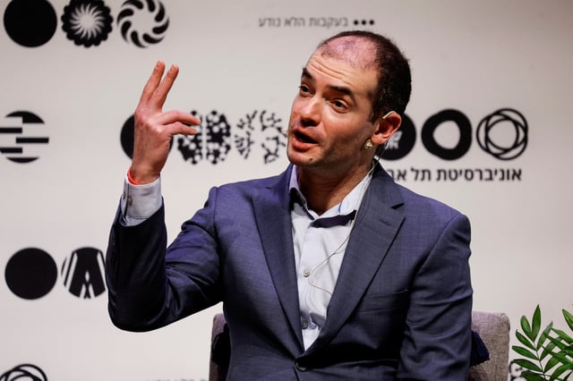 Ilya Sutskever, co-Founder and Chief Scientist of OpenAI speaks during a talk at Tel Aviv University in Tel Aviv, Israel June 5, 2023. REUTERS/Amir Cohen/File Photo