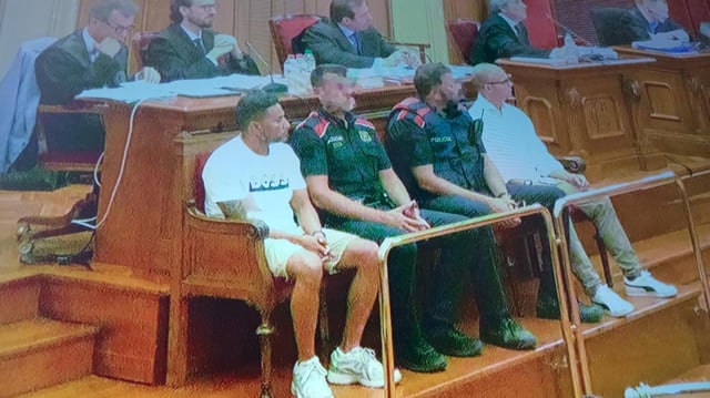 Los dos acusados por el asesinato de autor del crimen de Vila Olímpica, Valentín Moreno.