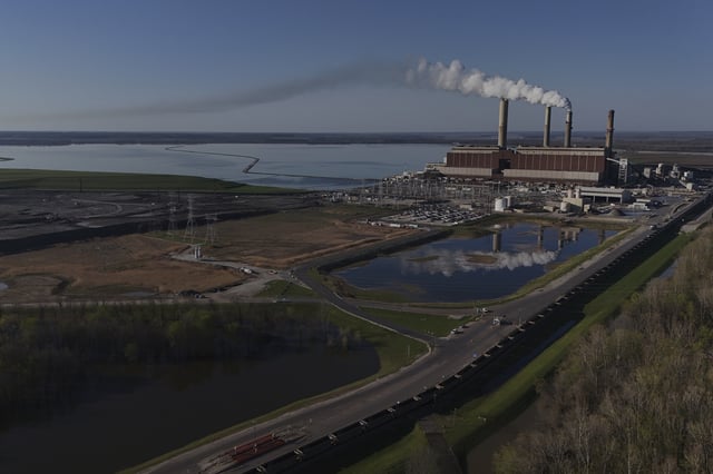 FILE - The Gibson Power Plant operates April 10, 2025, in Princeton, Ind. (AP Photo/Joshua A. Bickel, File)