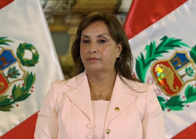 Peru's President Dina Boluarte attends a meeting with Venezuela's opposition leader Edmundo Gonzalez, in Lima, Peru January 29, 2025. REUTERS/Alessandro Cinque/File Photo