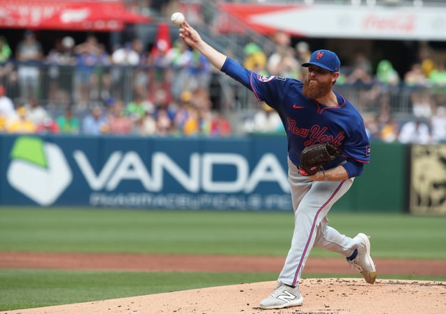 Jun 28, 2025; Pittsburgh, Pennsylvania, USA;  New York Mets starting pitcher Paul Blackburn (58) delivers a pitch against the Pittsburgh Pirates during the first inning at PNC Park. Mandatory Credit: Charles LeClaire-Imagn Images/File Photo