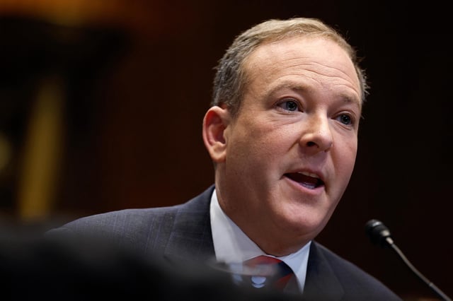 Lee Zeldin testifies before a Senate Environment and Public Works Committee hearing on his nomination to be Administrator of the Environmental Protection Agency, on Capitol Hill in Washington, DC, on January 16, 2025.