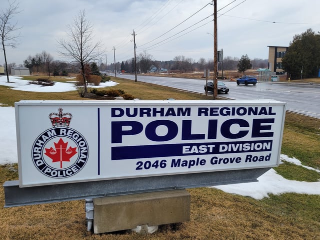 The Durham Regional Police East Division building is shown in Bowmanville, Ont. on Saturday March 15, 2025. 